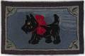 American hooked rug of a Scottie dog