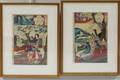 Two Framed Yosho Chikanobu Woodblocks