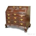 Chippendalestyle Shellcarved Mahogany Blockfront Slantlid Desk