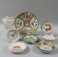 Ten Pieces of Export Porcelain Tableware
