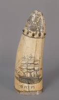Scrimshaw decorated tusk
