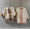 Chinese Embroidered Silk Jacket and a Burmese Embroidered Cotton Jacket