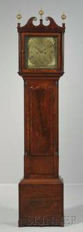 Mahogany Veneered and Inlaid English Longcase Clock