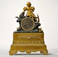 Giltbrass Figural Mantel Clock