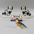 Five Staffordshire Porcelain Animals
