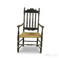 Blackpainted Bannisterback Armchair