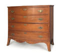 Pennsylvania Hepplewhite cherry bowfront chest of drawers