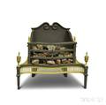Wrought Iron and Brass Fireplace Insert