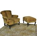 Leopard Print Chair Ottoman and Rug