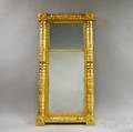 Federal Carved and Gilt Splitbaluster Mirror