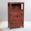 Shanxi Decorated Red Lacquer Cabinet