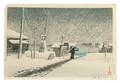 Kawase Hasui 18831957 Snow at Tsukishima