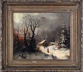 Oil on canvas winter landscape