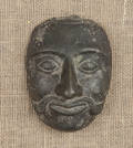 Cast mask of a man with a pronounced mustache 19th c
