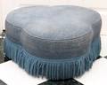 MODERN BLUE UPHOLSTERED OTTOMAN