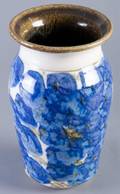 Glazed Pottery Vase Dated 1977