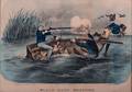 Currier  Ives Black Duck Shooting Lithograph