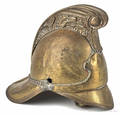 Embossed brass helmet still bank