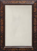 Marquetry inlaid mirror