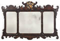 Chippendale style mahogany overmantle mirror