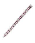A 14 Karat White Gold Ruby and Diamond Bracelet