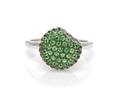 An 18 Karat White Gold and Tsavorite Garnet Tentation Macaron Ring Boucheron