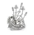 A Platinum and Diamond Spray Brooch