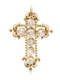 A Victorian Yellow Gold and Diamond Cross Pendant