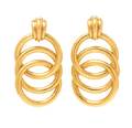 A Pair of 18 Karat Yellow Gold Earclips Italian