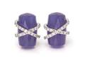 A Pair of 18 Karat White Gold Chalcedony and Diamond Earclips Stefan Hafner