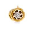 A Yellow Gold and Diamond Twist Pin