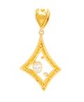 A High Karat Yellow Gold and Diamond Pendant Zaffiro
