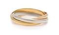 An 18 Karat Tricolor Gold Trinity Ring Cartier