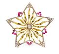 A Bicolor Gold Diamond and Ruby Star Brooch