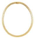 A 14 Karat Yellow Gold Hexagonal Link Necklace