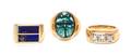 A Collection of Yellow Gold and Gemstone Rings