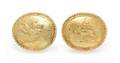 A Pair of 18 Karat Yellow Gold Earclips Kanaris