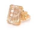 A 14 Karat Yellow Gold and Quartz Ring