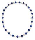 A Platinum Sapphire and Diamond Necklace