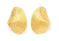 A Pair of 22 Karat Yellow Gold Shell Motif Earclips Lalaounis