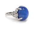 A Platinum Star Sapphire and Diamond Ring Circa 1950