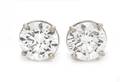 A Pair of White Gold Diamond Stud Earrings