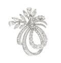 A Platinum and Diamond Brooch