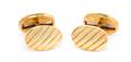 A Pair of 18 Karat Yellow Gold Cufflinks Tiffany  Co