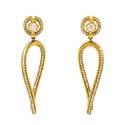 A Pair of 18 Karat Yellow Gold and Diamond Earrings Sam Lehr