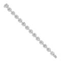 An 18 Karat White Gold and Diamond Heart Motif Bracelet