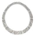 An 18 Karat White Gold and Diamond Collar Necklace Ellagem