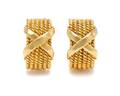 A Pair of 18 Karat Yellow Gold Signature Earclips Schlumberger for Tiffany  Co