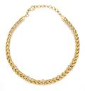 An 18 Karat Bicolor Gold and Diamond Woven Collar Necklace