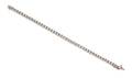A White Gold and Diamond Line Bracelet